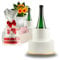 LA LILEYN Polystyrene Cake 2 Tier with Cut-Out for Bottle, Flowers & More - Includes Double Sided Tape, Gold Base - Craft Box - Smart Gift (Craft Box with Cutout)