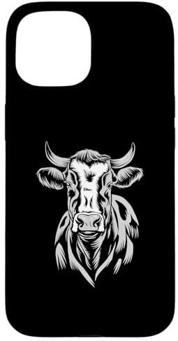 Holstein Swiss Fleckvieh Landwirt Rind Motiv Aufdruck Kuh Hülle für iPhone 15