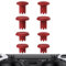 eXtremeRate Joystick pour ps5 Edge Manette,8PCS ThumbsGear Boutons de Joysticks Interchangeables pour ps5 Edge Controller,Accessoires de Remplacement Bâton Analogique-Rouge Carmin