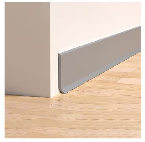 Battiscopa Battiscopa in PVC morbido, strisce di finitura autoadesive per corridoi/garage/uffici/sale riunioni/scuole, insenatura della base a parete facile da tagliare e pulire(H 10cm/3.9in,L 1m/3.3f