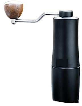 REIFOR Kaffeemühle Manuelle Kaffeemühle, Kaffeebohnen-Fräsmaschine, Aluminiumgehäuse, Edelstahl-Schleifmaschine Kaffee Mühle(Black)