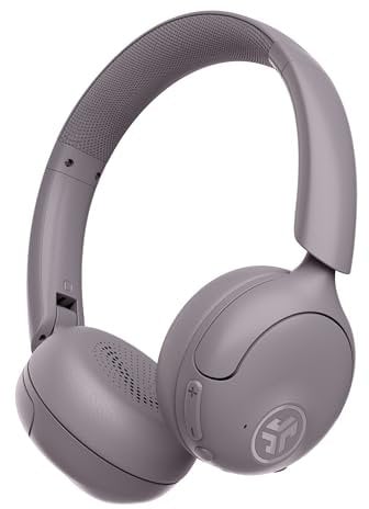 JLab Go Lux ANC Hybrid Active Noise Cancelling Headphones - On Ear Wireless Headphones with Microphone, 70+ H Playtime Foldable Bluetooth Earphones with Multipoint & Customisable Sound, Mauve