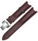GNUFOPI Lederarmband, kompatibel mit Versace Gucci GC-Armband, 22 x 13 mm, 20 x 11 mm, gekerbtes Armband mit Edelstahl-Schmetterlings-Schnalle (braun-silber, 20–11 mm)