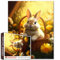 Tucocoo Puzzle 1000 Teile für Erwachsene, Hasen in einem Korb, Puzzle, herausforderndes Puzzle, perfekt für Spielabende, DIY-Wanddekoration, Kunst-Puzzles, niedliches Kaninchen mit Blumen, 68,6 x 50,8