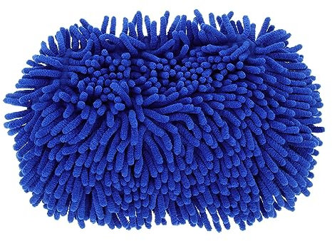 VINTORKY Autowaschmopp Chenille 3 Stück Teleskop Blau für Reinigung