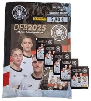 Panini 125 Jahre DFB Fussball Sticker - 1x Starterpack + 5x Stickertüten