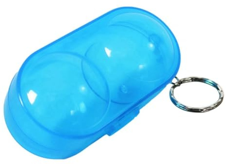 Osmond Table Tennis Ball Storage Box 2 Balls -Pong Storage with Keychain -Pong Container -Pong Ball Container Storage Case Must Have Item for Athletes Outdoor Blue