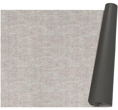 ANRO Küchenläufer Teppich Läufer Flur Küchenteppich rutschfest Küchenmatte PVC abwaschbar Flurläufer pflegeleicht Grau 300 x 67 cm