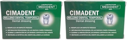 Medident-CIMADENT Pansement dentaire - prêt à l'emploi pour boucher une carie ou une obturation perdue ou plombage .Excellent pansement provisoire en attendant le dentiste.30 applications (Lot de 2)