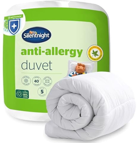 Silentnight Anti Allergy Single Duvet 13.5 Tog - Thick Heavy Warm Winter Quilt Duvet Anti-Bacterial and Machine Washable with Allergy UK Approved Anti Allergy Fibres - Single Bed