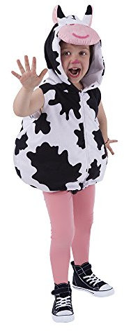 Rubies Disfraz Vaquita para bebé, Pelele con gorro, Talla 1-2 años, Oficial Rubies para Carnaval, Cumpleaños, Fiestas y Halloween