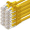 1aTTack.de 1m Cavo di Rete giallo - 10x - Cat.6 Ethernet Gigabit Lan RJ45 10 100 1000 Mbit s - Cavo Patch UTP compatibile con Cat.5 Cat.5e Cat.7 Cat.8 - giallo - 10x - 1m