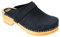 Vollsjö Dame Holzschuhe Leder Clogs EU, Schwarz,41