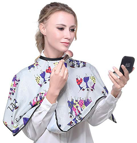 Kurzer Beauty Salon Frisierumhang für das Stylen und Make-up, Schminke Schutz Cape