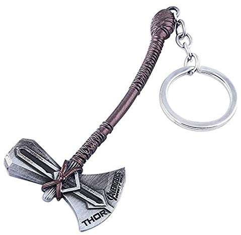VNFLY Stormbreaker Schlüsselanhänger Axt Schlüsselanhänger Thor Hammer Schlüsselanhänger (Silber)