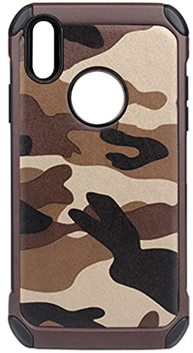 NX Camouflage Case for iPhone XS Max with Free Ring Stand Holder,PU+PC+TPU 360°Protection Bumper for iPhone XS Max,Camo Yellow