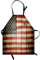 ABAKUHAUS Bandera Estadounidense Delantal de Cocina, Diseño De La Bandera De Madera, Altura Ajustable Apto Lavadora Colores Perdurables, Azul Rojo