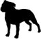 Staffordshire Pitbull Terrier Dog Window Decals Fun Bumper Sticker 14CM x 13.5CM - Black