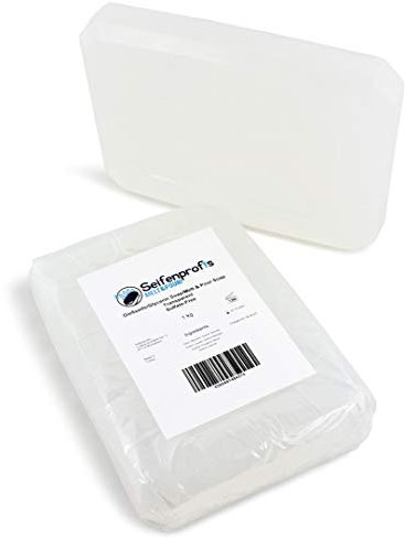 Seifenprofis -Glycerinseife Rohseife Seifenbasis- SLS/SLES-Frei- (1kg Seife Transparent)