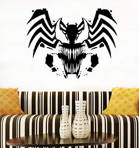 Venom Logo Wandtattoo Venom Vinyl Aufkleber Superheld Comics Poster Innenarchitektur Teen'S Room Art Dekorationen Wandbilder 54X42Cm