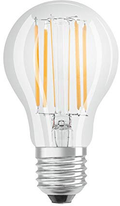 OSRAM Dimmbare Filament LED Lampe mit E27 Sockel, Kaltweiss (4000K), klassische Birnenform, 7.8W, Ersatz für 75W-Glühbirne, klar, LED Retrofit CLASSIC A DIM