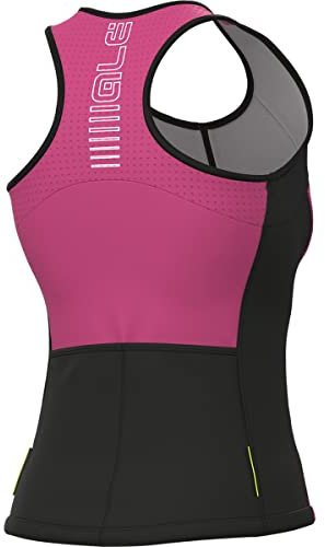 ALE Damen Color Block Top Radtrikot, Azalea, S