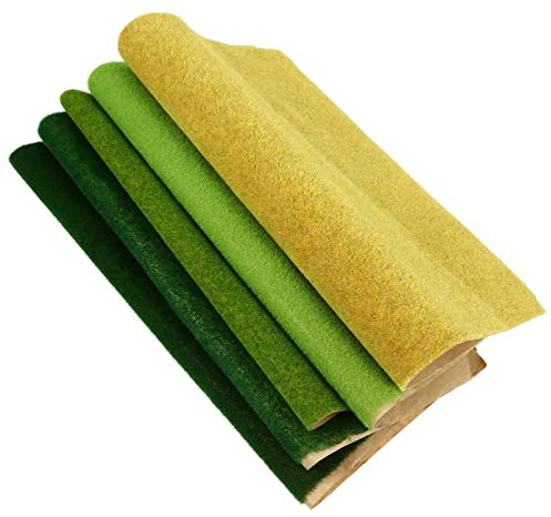 BESPORTBLE 5 Stück Grasimitat Papier Für DIY Rasenpapier Kunstgrasmatte Und Landschaftsmodelle Einfach Zu Bearbeiten Und Anzuwenden Natürliche Optik Für Heim Und Büro Als Geschenk Für Sandtis