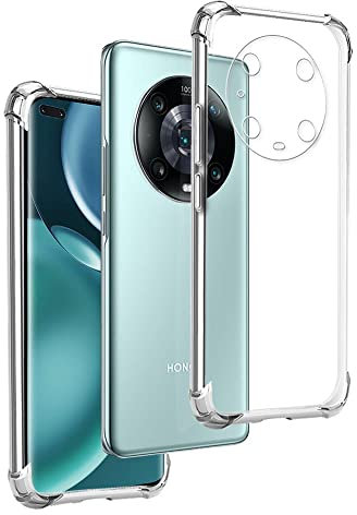 REY Cover in Gel TPU Anti-Shock per Honor Magic 4 PRO, Morbido Silicone Custodie Protettivo Case, Anti-Scratch, Protettiva Sottile Back Cover