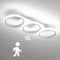 LED Deckenleuchte mit Bewegungsmelder Moderne Flur Deckenlampe mit Sensor Weiß Ring Design Deckenbeleuchtung für Treppe Wohnzimmer Balkon Küche Garage Veranda BüRo Lampen (6000K)