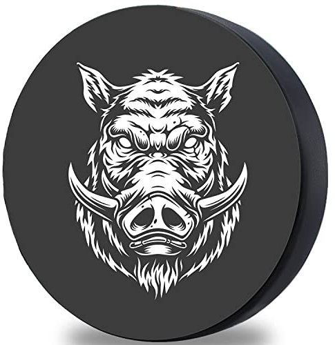 Ferocity Housse de Roue de Secours Fabriquée sur Mesure de Stockage Hydrofuge individuelle avec arrêt de Cordon pour Les Roues Housse de Protection en éco-Cuir Boar [097]