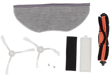 TOPINCN Kit de Pièces de Rechange pour Aspirateur, Brosse Principale Filtre Brosse Latérale Chiffon de Vadrouille pour Aspirateur Mijia G1 MJSTG1
