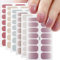 6Feuilles Autocollant Ongle Nail Art Sticker Ongle Auto-adhésif Couverture Complète Manucure Décoration pour Femme Fille