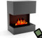 GLOW FIRE Wasserdampf Kamin KÄSTNER (Standkamin) - Elektrokamin mit realistischen LED 3D-Flammen, Knistereffekt & Fernbedienung, 70x89x40 cm - Opti-Myst 600 Elektro Kamin, Weiß