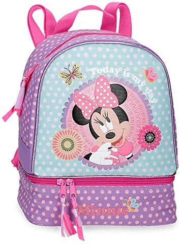 Disney Minnie Today is my Day Mochila Porta merienda Morado 23x28x13 cms Poliéster 8,37L