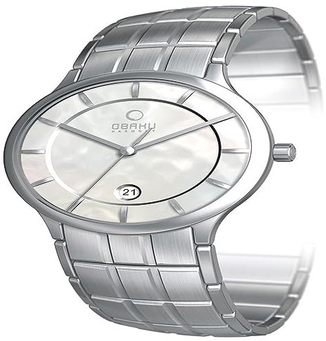 Obaku Unisex Analog Automatik Uhr mit Edelstahl Armband V101LCWSC-S