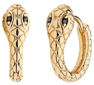 Jenosy Schlangen Creolen Ohrringe Damen Gold - Zarte Modische Leichte Knorpel Huggie Hypoallergene 18K Vergoldet Modeschmuck für Frauen und Mädchen