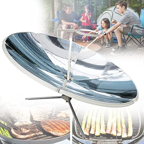 JINGEDD Cocina Solar de ConcentracióN,Cocina Solar CláSica de 1800 W,Horno Solar PortáTil,Parrilla de Estufa de Campamento para Acampar Al Aire Libre,Barbacoa,Parrilla,Temperatura 800-1000 Grados