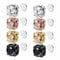 Airokiy 4 Paare Magnet Ohrringe Herren Cubic Zirkonia Magnet Ohrclips Ohne Ohrlöcher Edelstahl Clip Klipp Ohrringe 8mm Modeschmuck Set