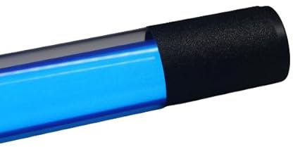 Lichtidee Deluxe Led Leuchtstab IP20 63cm blau 10Watt Party Deko Schaufenster farbig bunt mit schwarzem Anschluß Kabel und schwarzer Glitzer Folie