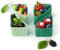 Lekkabox Dreieck Cups, 4er Set - Silikon Förmchen für saubere Trennung in der Brotdose | Bentobox Lunchbox Zubehör (Forest)