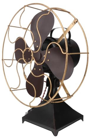 Alipis Vintage Iron Fan Casual Standing Fan for Bedroom Home Decor Photo Prop Model