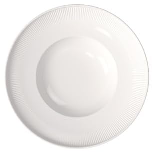 Villeroy & Boch – Afina assiette creuse en porcelaine Premium, assiette pour les nouilles et les pâtes, Made in Germany, résistant au lave-vaisselle et au four à micro-ondes, empilable, blanc
