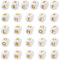 Crafans Lot de 52 perles cubiques dorées en silicone avec lettres de A à Z, carrées de 12 mm, parfaites pour la fabrication de bijoux