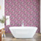 ABAKUHAUS Blumig abziehbare & klebbare Tapete für Zuhause, Punkte Blumen Blätter Natur, selbstklebendes Wohnzimmer Küchenakzent, 33 cm x 180 cm, Rosa Blass Mandelgrün