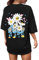 CMTOP Womens Tops Oversized T-Shirts Round Neck for Women Ladies Short Sleeve Printed Summer Casual Tunic Tops