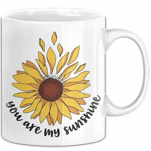 You Are My Sunshine Tasse Geschenk Sonnenblume Kaffee-Becher (Weiß)