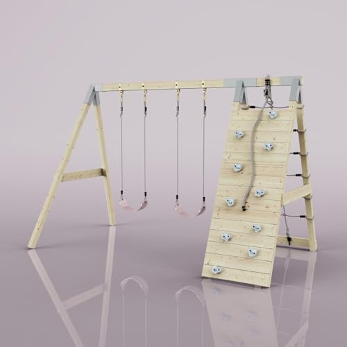 PolarPlay Klettergerüst Biene aus Holz in Rosa