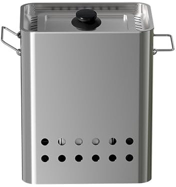 Edelstahl-Grill Zum Kochen Von Tee Rund Um Den Herd, Tragbarer Rauchfreier Eintopfofen-Holzkohlegrill Für Den Haushalt Im Freien(Size:5 piece set)