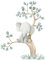 Hoppla - Wandtattoo für Kinder, XL, kleiner Elefant auf seinem Baum, 86 x 66 cm, Babyzimmer, wiederverwendbar, Elefant, Baum