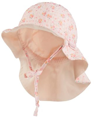 Sterntaler Sonnenhut Streublumen - Mädchen Sommerhut zum Binden - UV-Schutz 30 Mütze mit Nackenschutz - Größe verstellbar - Futter aus Batist (Bio) - Baby und Kinder Kopfbedeckung - zartrosa, Größe 51